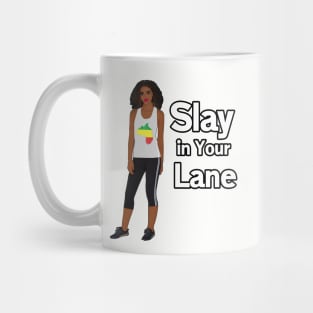 Slay in Your Lane Black Girl Magic T shirt Mug